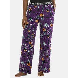 Way To Celebrate Womens WITCH SEASON Pajama Pants Medium Purple